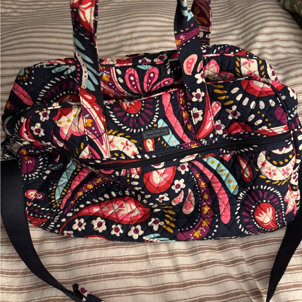 Vera Bradley Quilted Tote Duffle Travel Bag